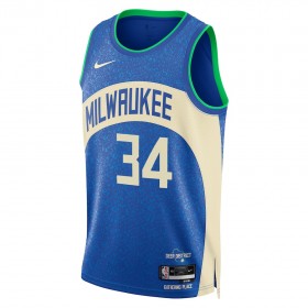 Dres Milwaukee Bucks Giannis Antetokounmpo Nike 2023-24 City Edition Royal Swingman